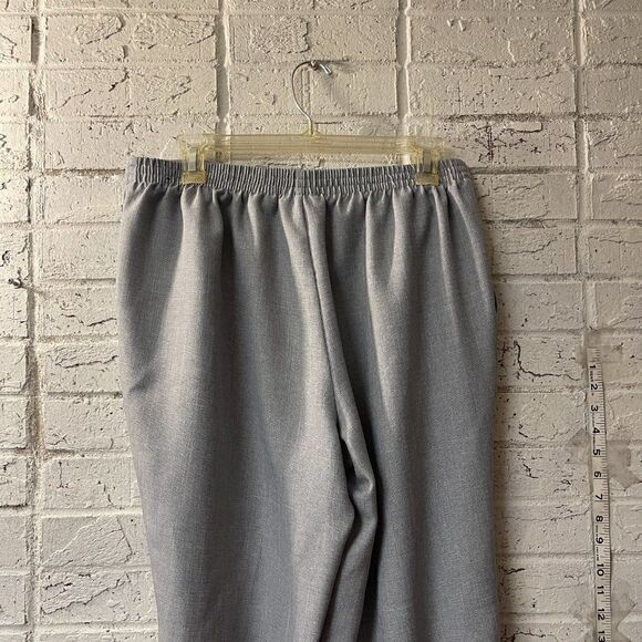 Alfred Dunner Gray Flat Front Pant 12 - Picture 6 of 11